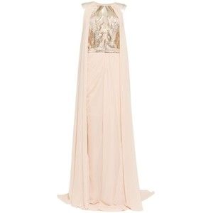 Saiid Kobeisy Pleated Dress With Cape - NWT